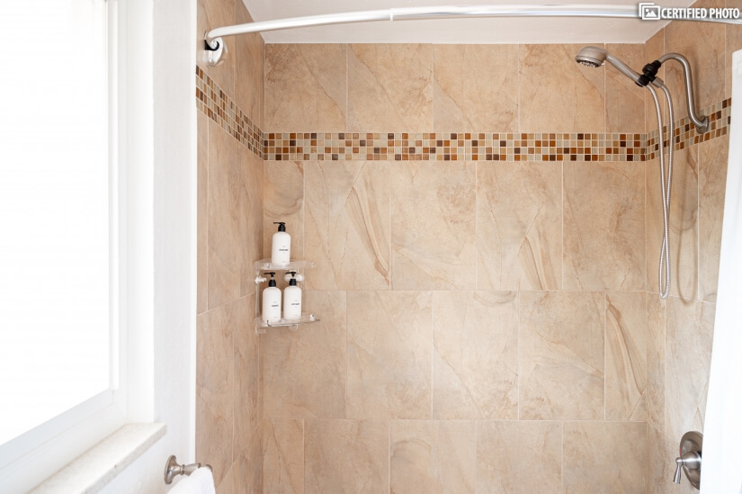 Hall Bathroom Shower-Arvada Furnished Rental