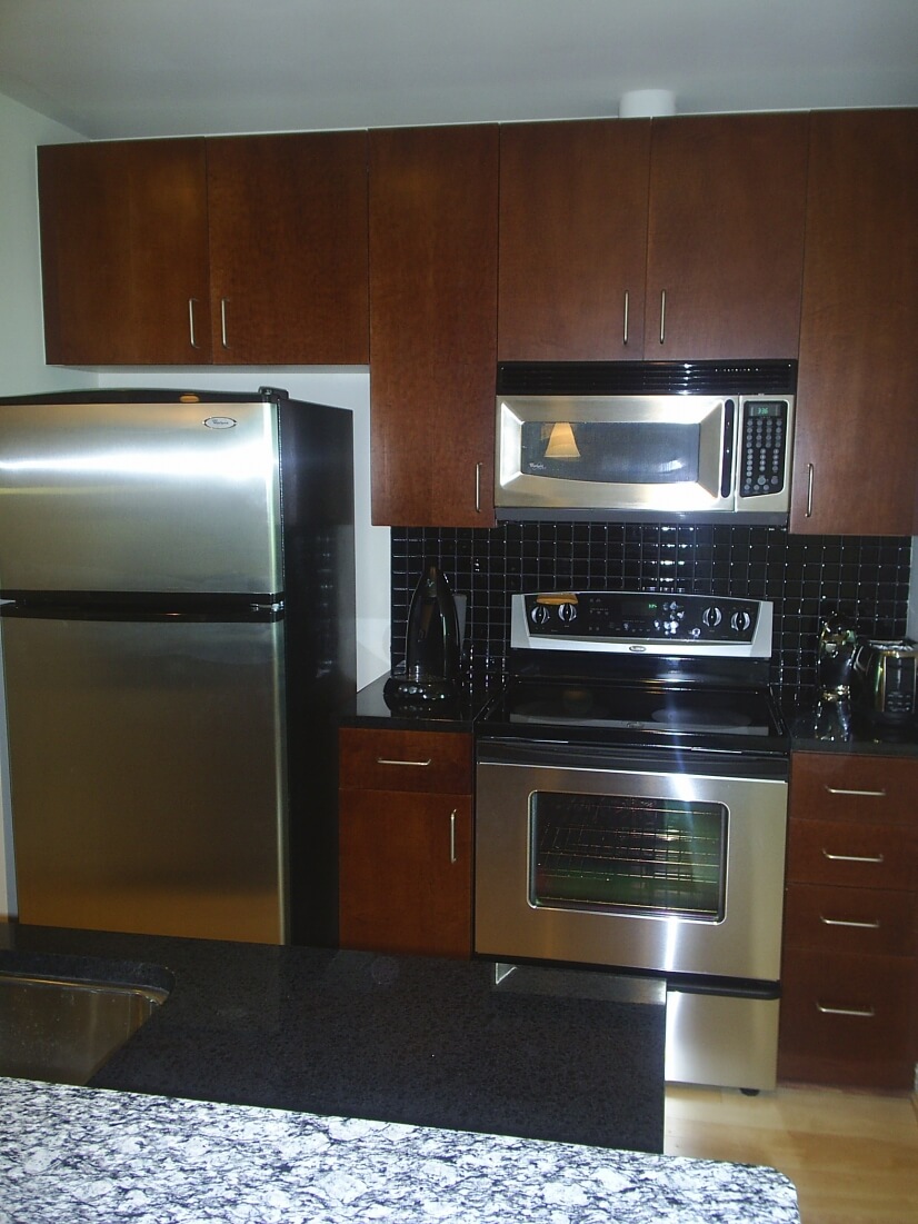 Stainless appliances.