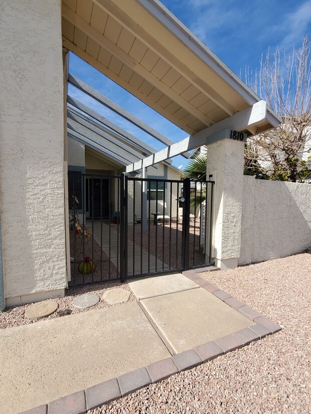 Secure Front Courtyard access entry gate