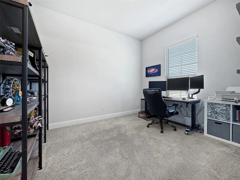 Office at front of home