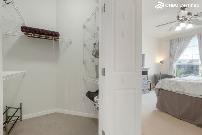 Walk-in master closet.