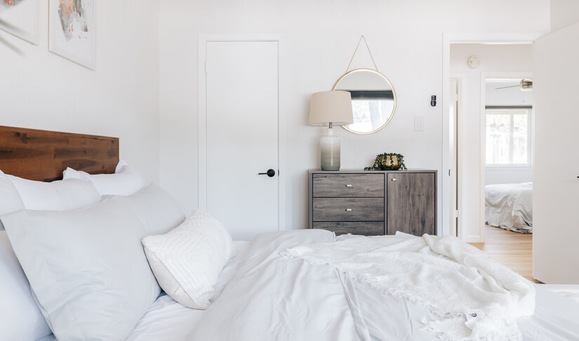Master bedroom includes two closets for your storage