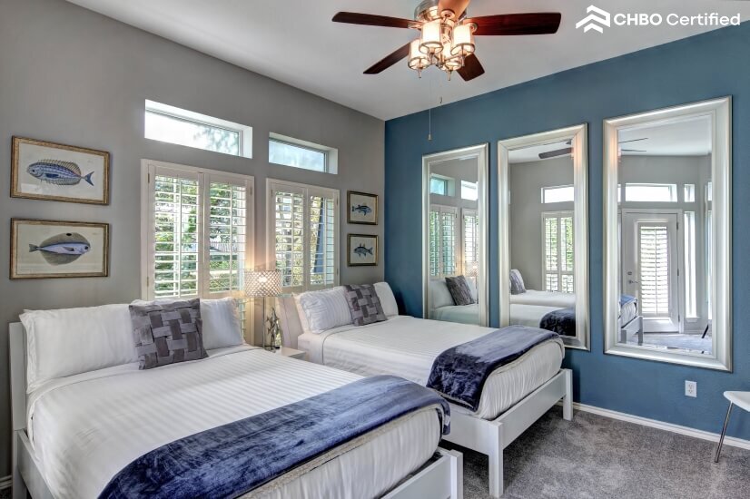 Two full size beds in 2nd master suite