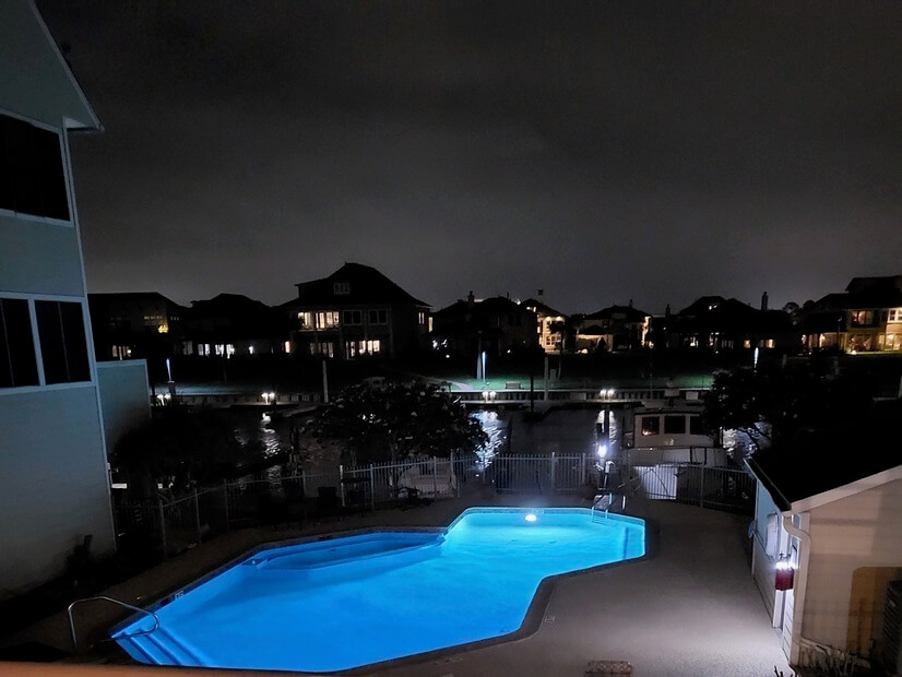 Pool view is even better at night