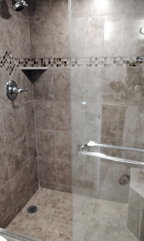 Nice Size Shower with built in seat
