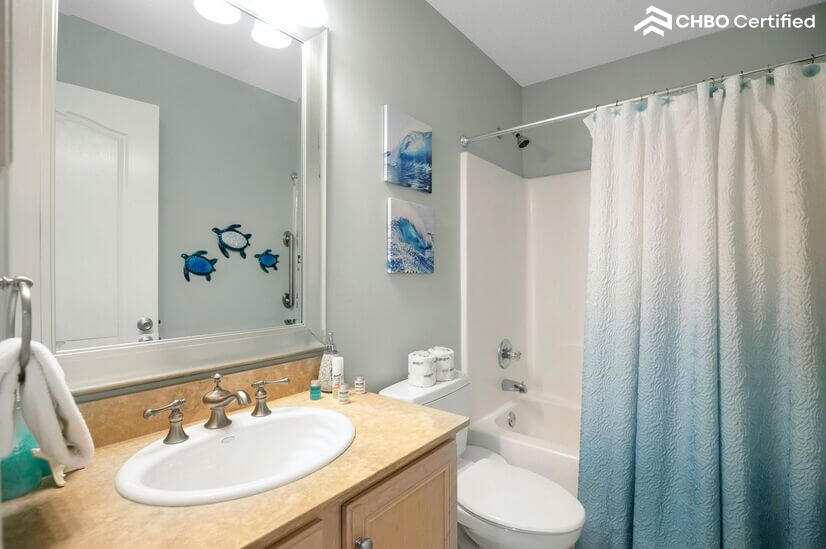 Bathroom #2 with tub and shower