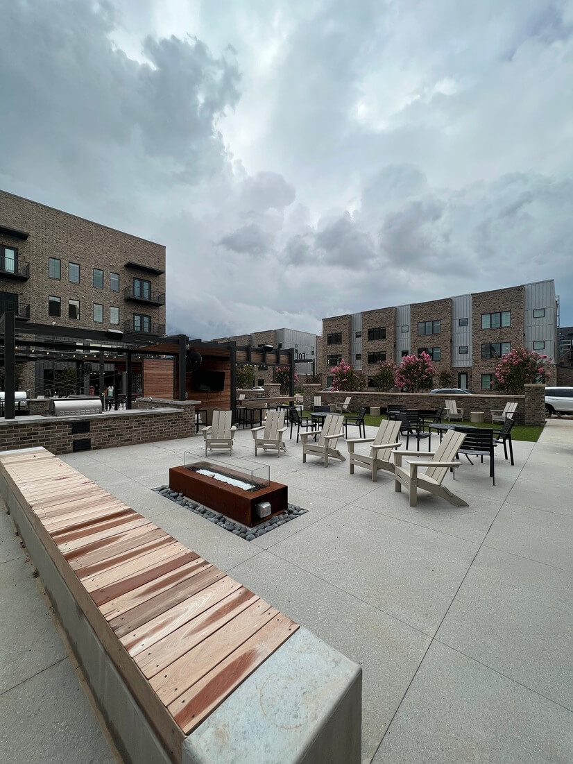 Outdoor Common area with fire pit