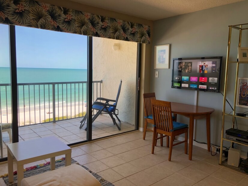 Apple TV and regular Cable, Plus A Beachfront View!