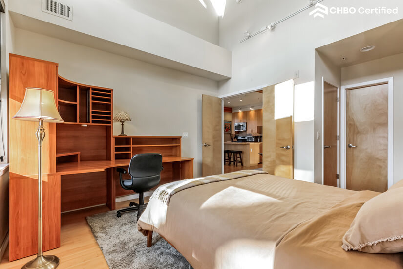 Main Floor Bedroom with dedicated workspace