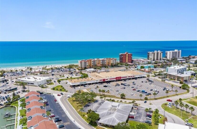 Madeira Beach is a short walk from the unit