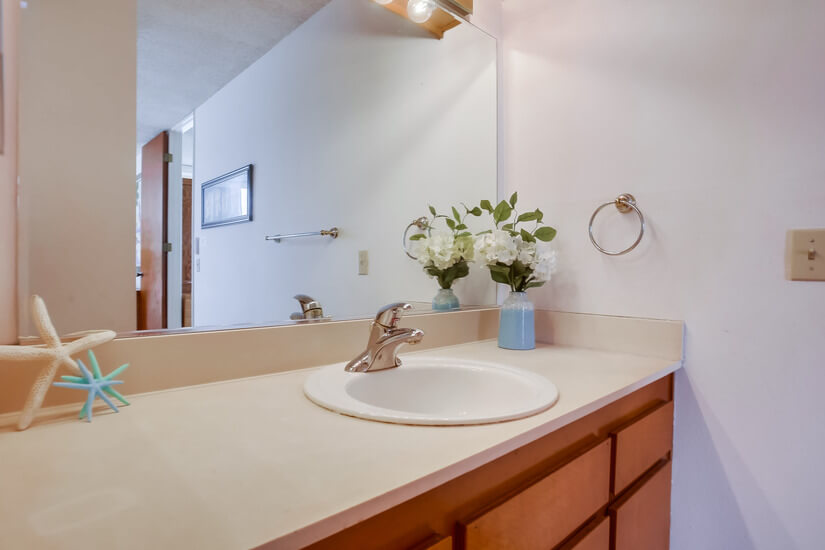 Vanity in guest bathroom