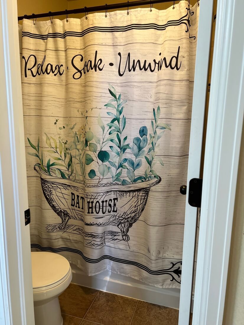 1st bathroom shower/tub combo separate from vanity area