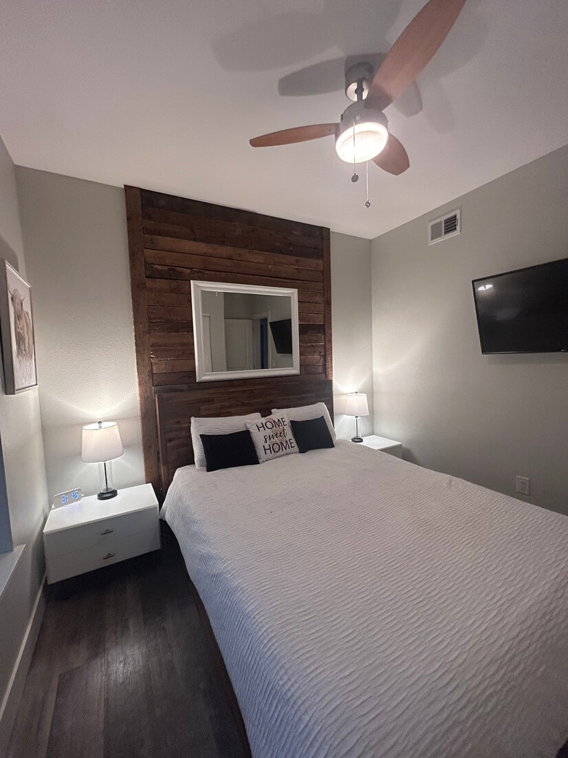 Front Bedroom with Ceiling Fan