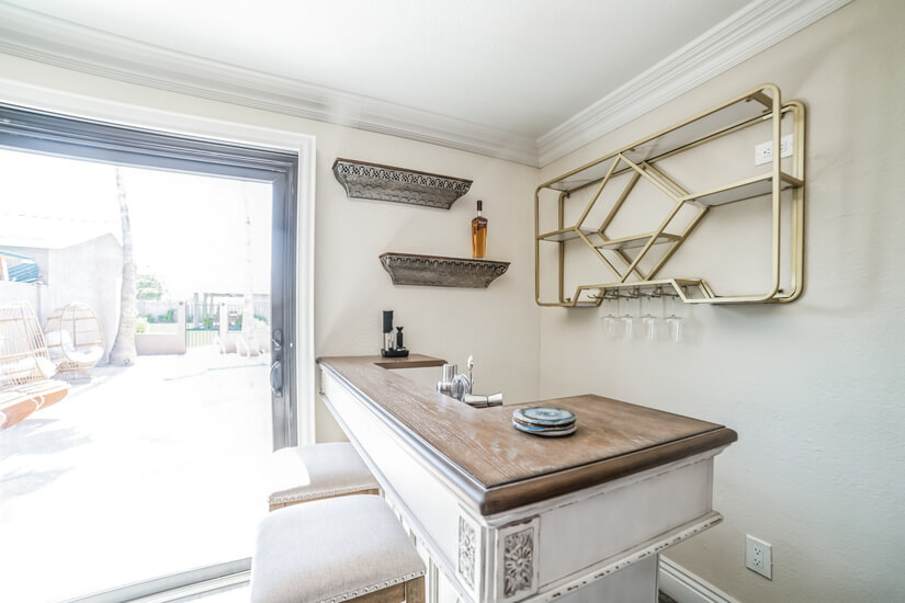 Main house formal living room bar area