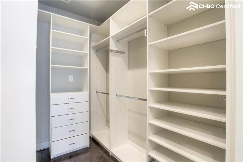 Custom built master closet