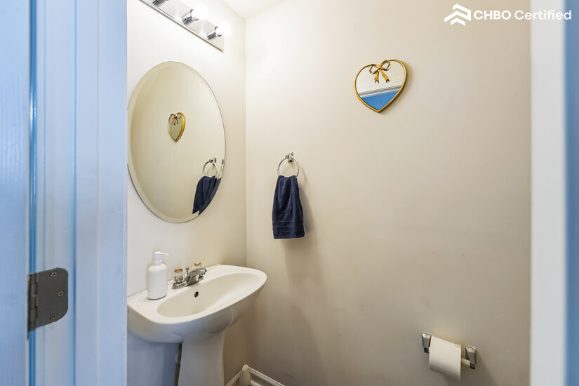 Half bath on the first floor.