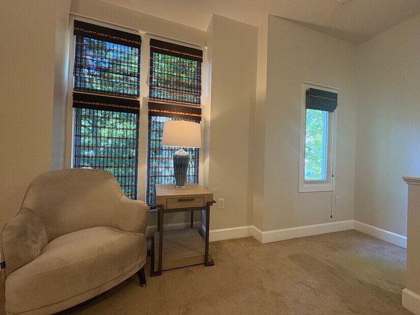 Seating area in bedroom