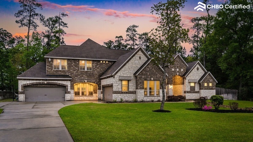 Stunning estate at twilight view