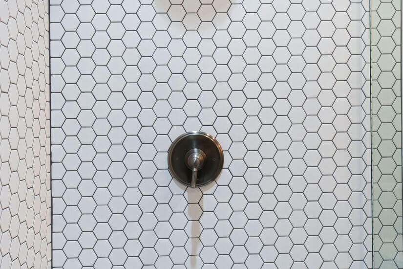 Single handle shower faucet.