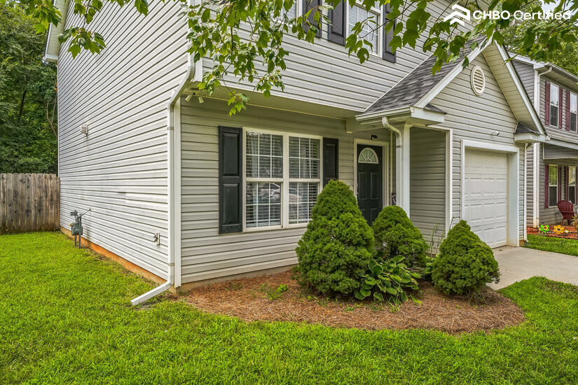 Side view of the home