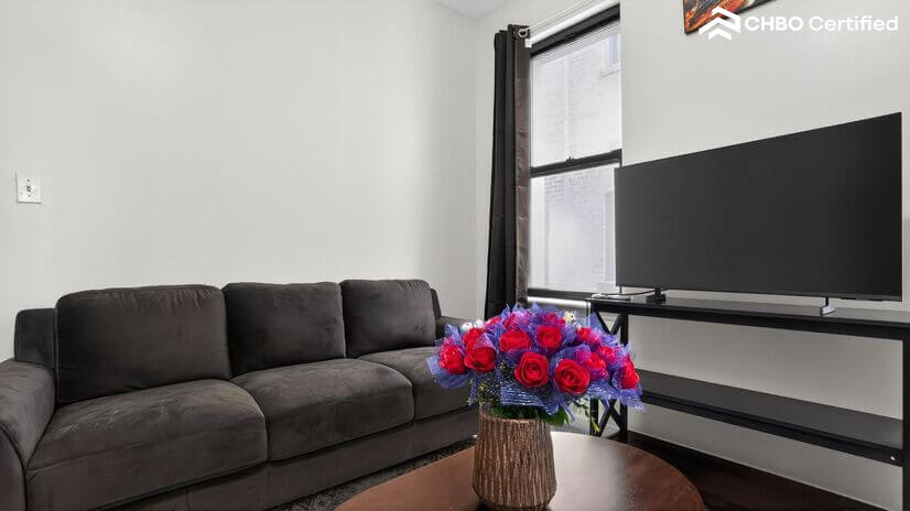 Sun-Filled Living Room with Large Windows