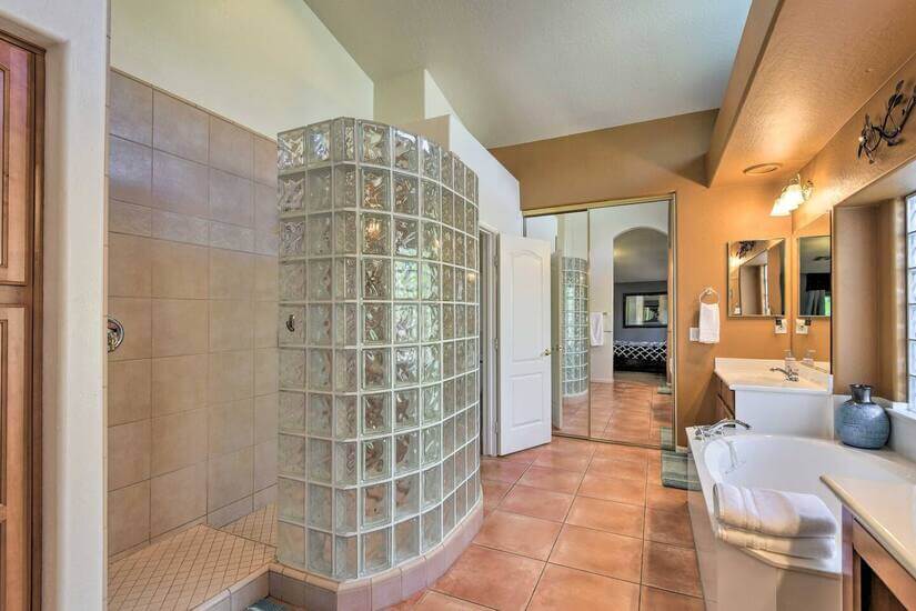 Large primary bathroom with walk-in shower
