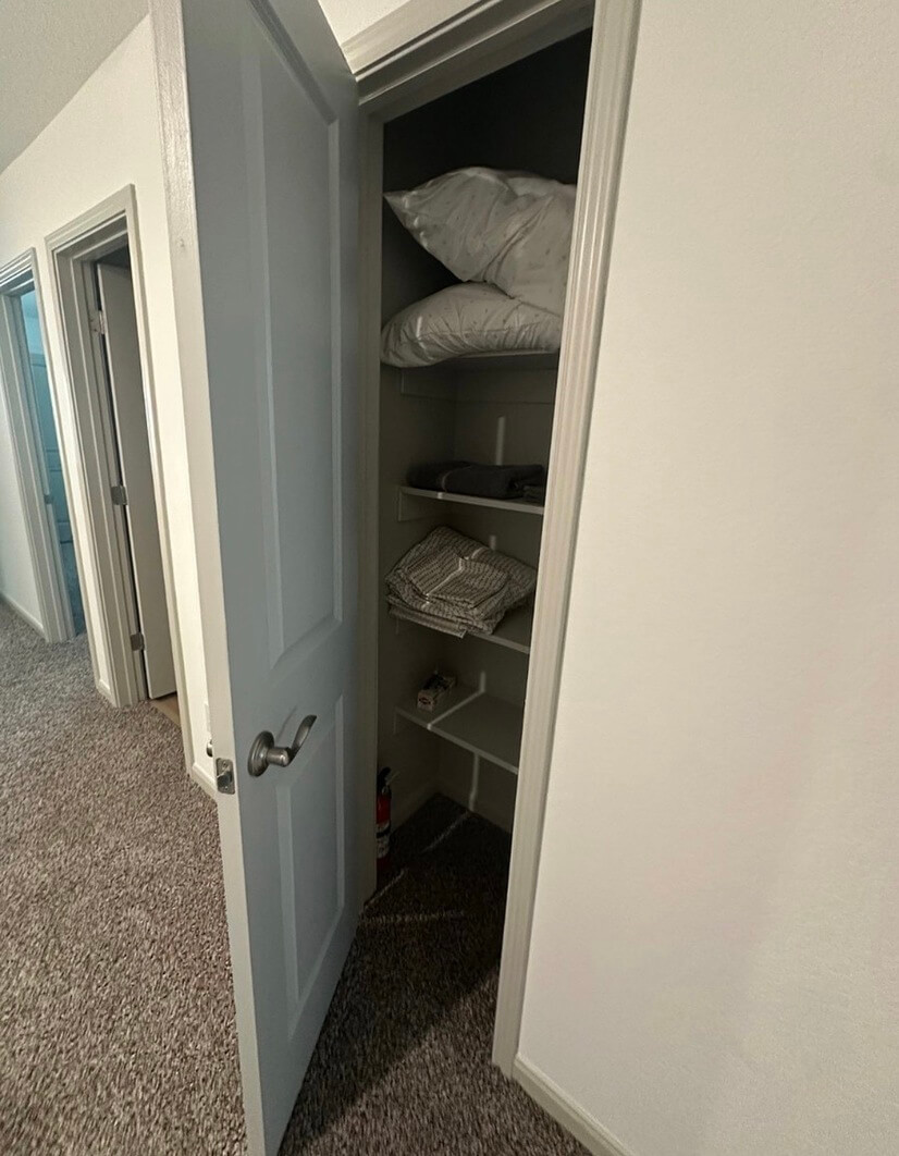 Hallway linen closet