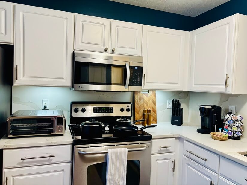Fully stocked kitchen