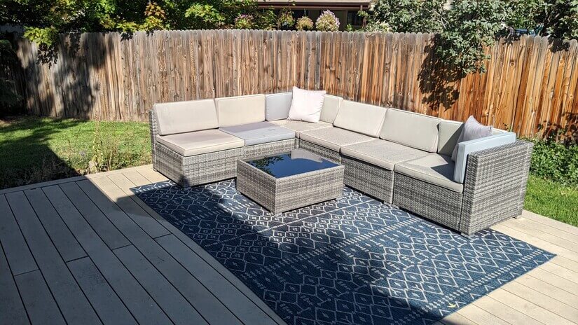 Comfortable outdoor seating.