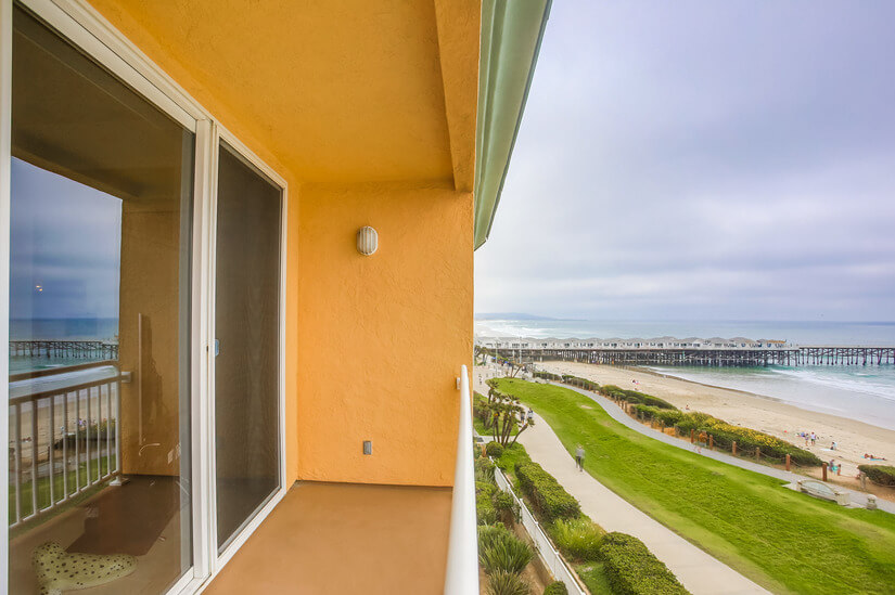 Front balcony with ocean view