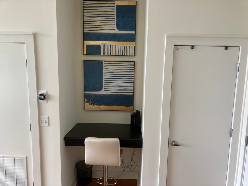 desk nook in kitchen