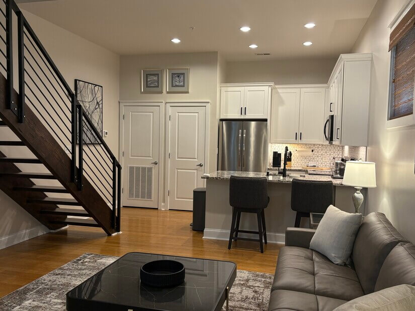 Large kitchen area open to Living room