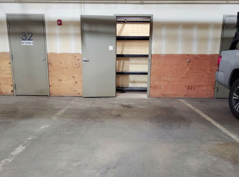Secured Storage Room in Garage