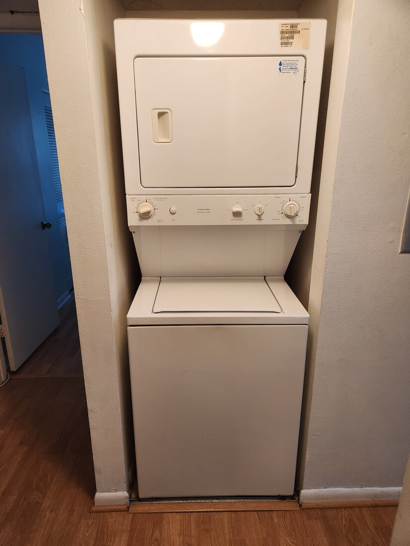 Washer/dryer unit in suite