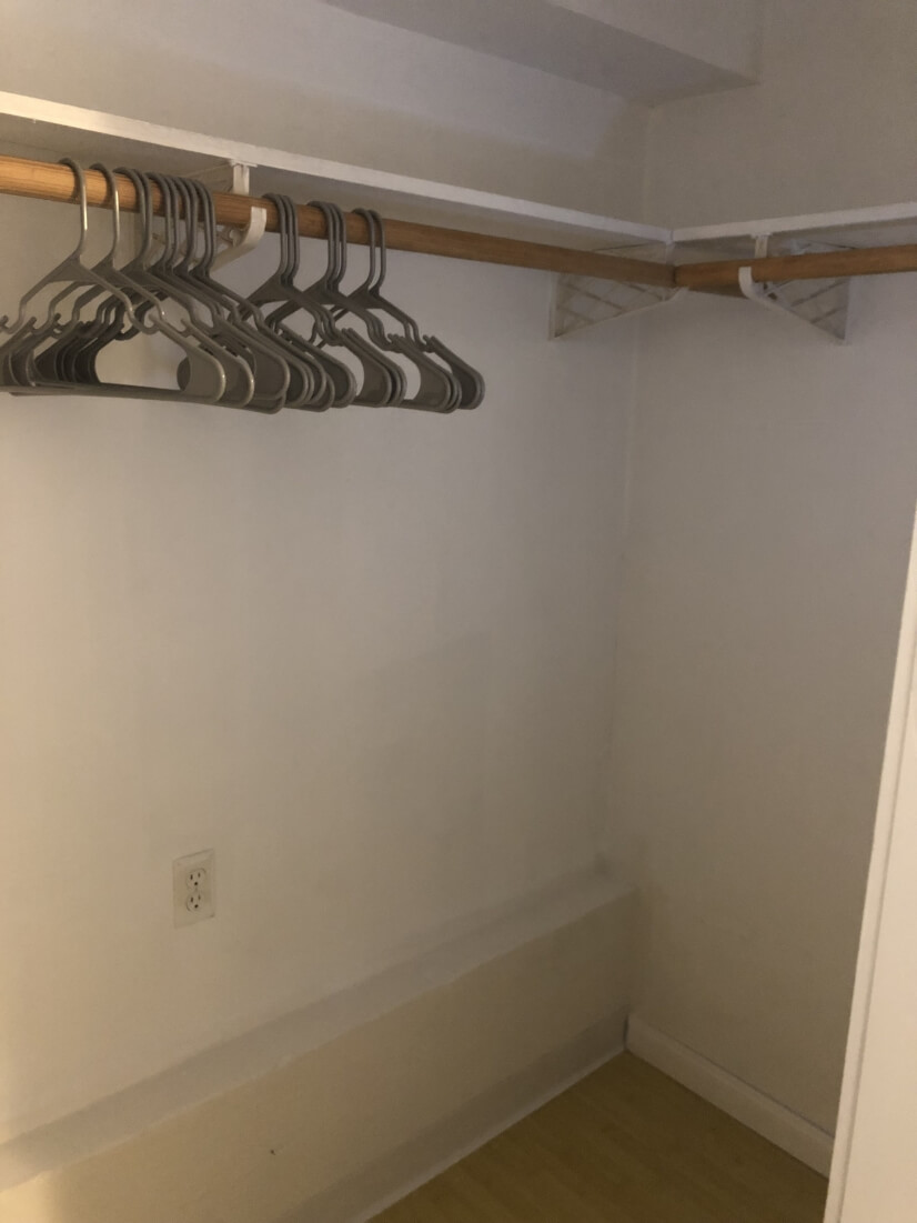 Right side of walk in closet