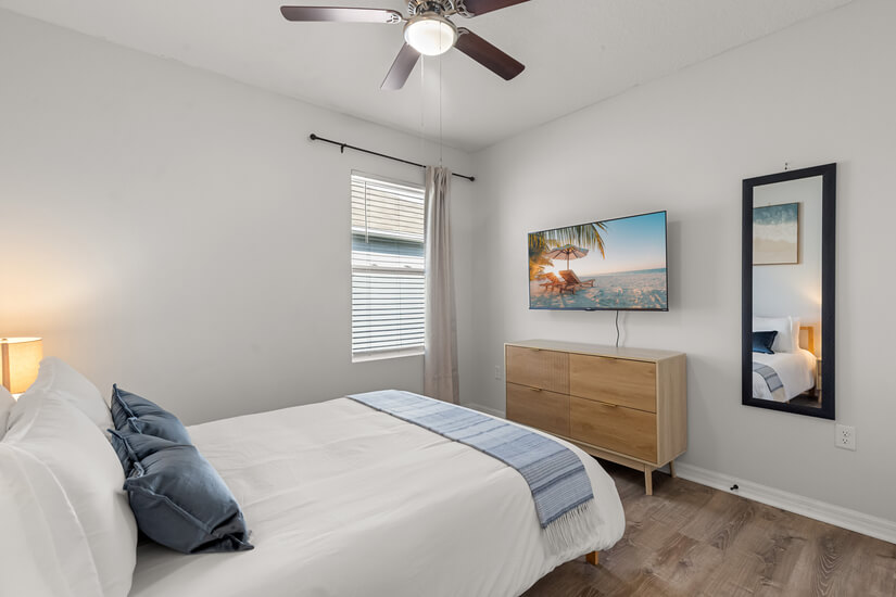 Bedroom 1 with smart TV