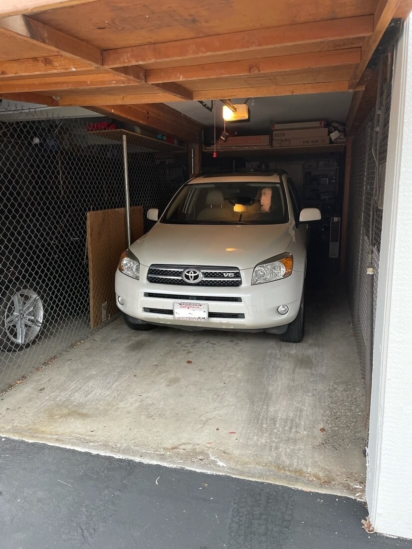 Parking garage space fits midsized SUV
