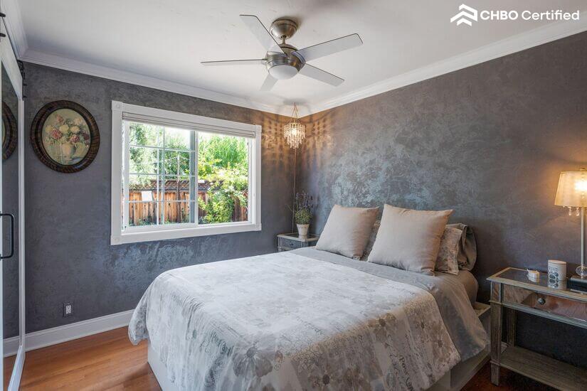 Bedroom 1 with built in drawer dresser storage