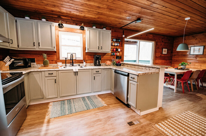 A fully-equipped kitchen, perfect for groups