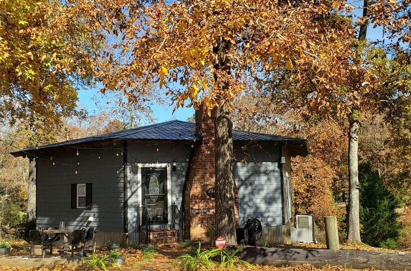 Front of Cabin during the fall.