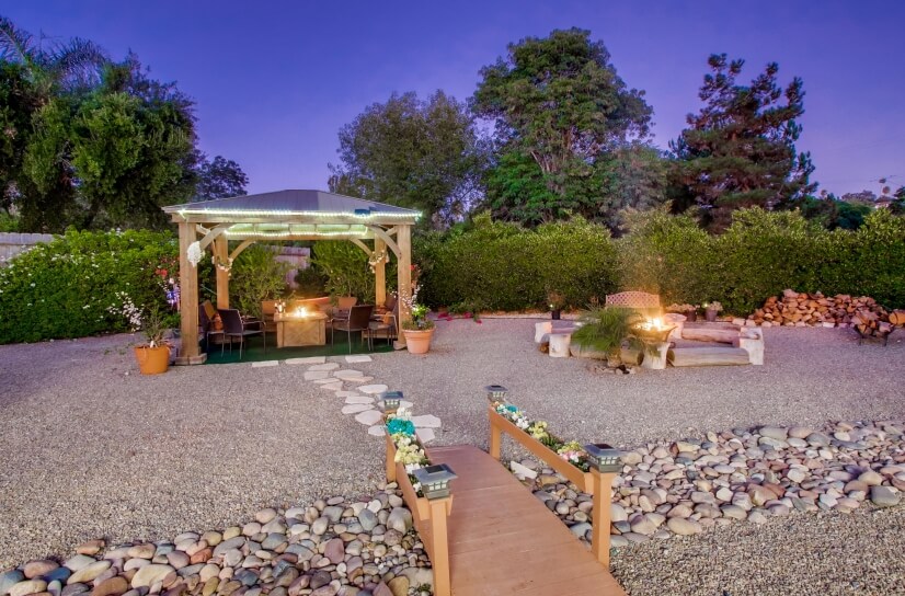 Relax in the quiet back patio on rocker chair