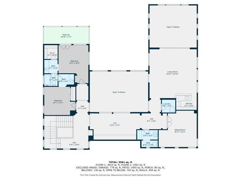 2nd floor w/ dimensions