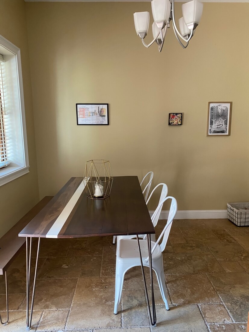 Dining room with table