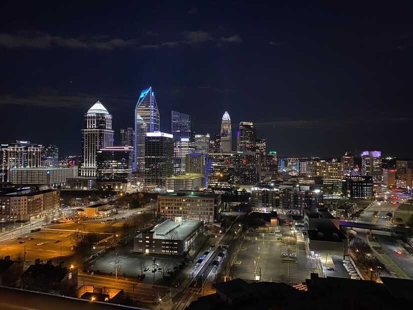 Rooftop Terrace with couches and amazing view