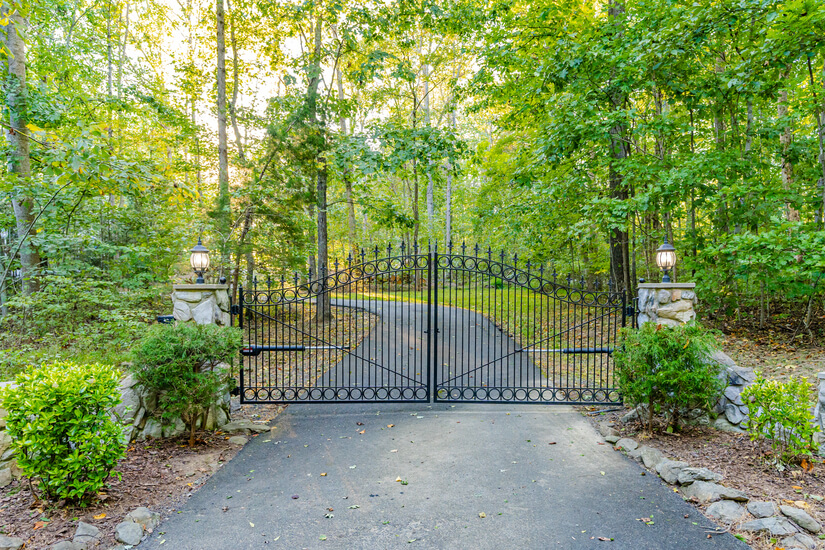 Gated access to the property