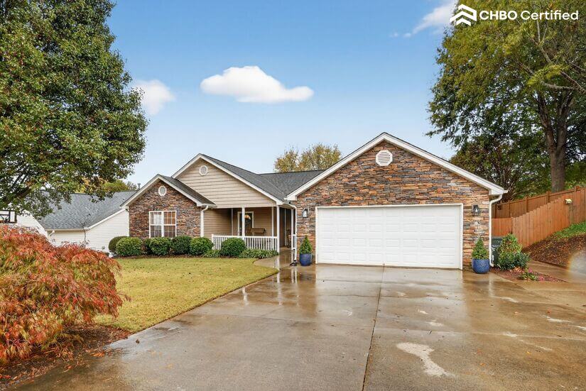 Front View Two-Car Garage