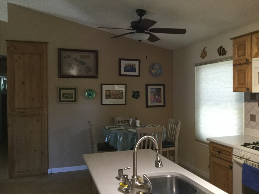 from kitchen to dining area