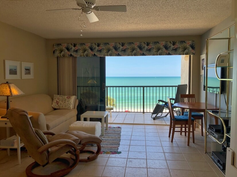 Beachfront Living Space and Private Balcony!