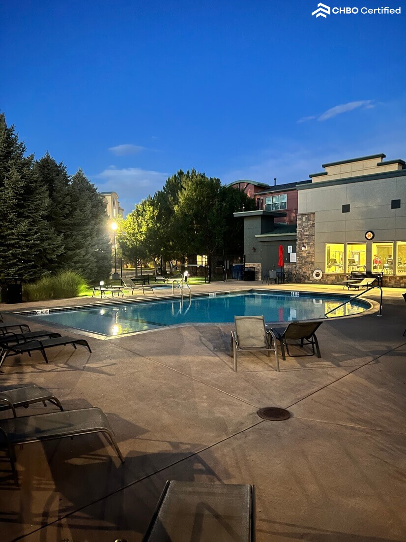 Large pool with plenty of lounge space!  Take a dip!