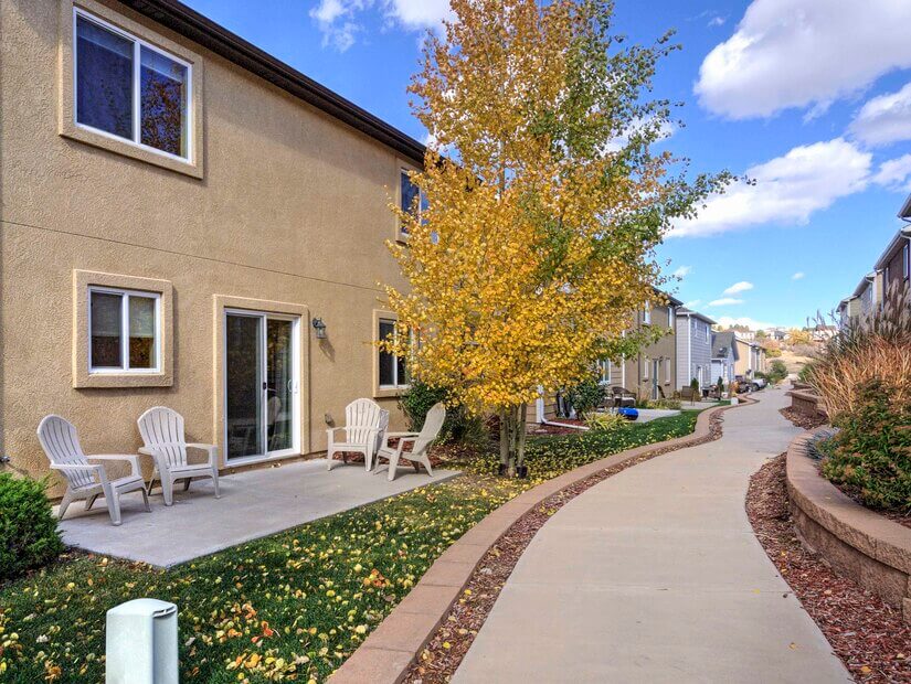 Patio off kitchen for grilling